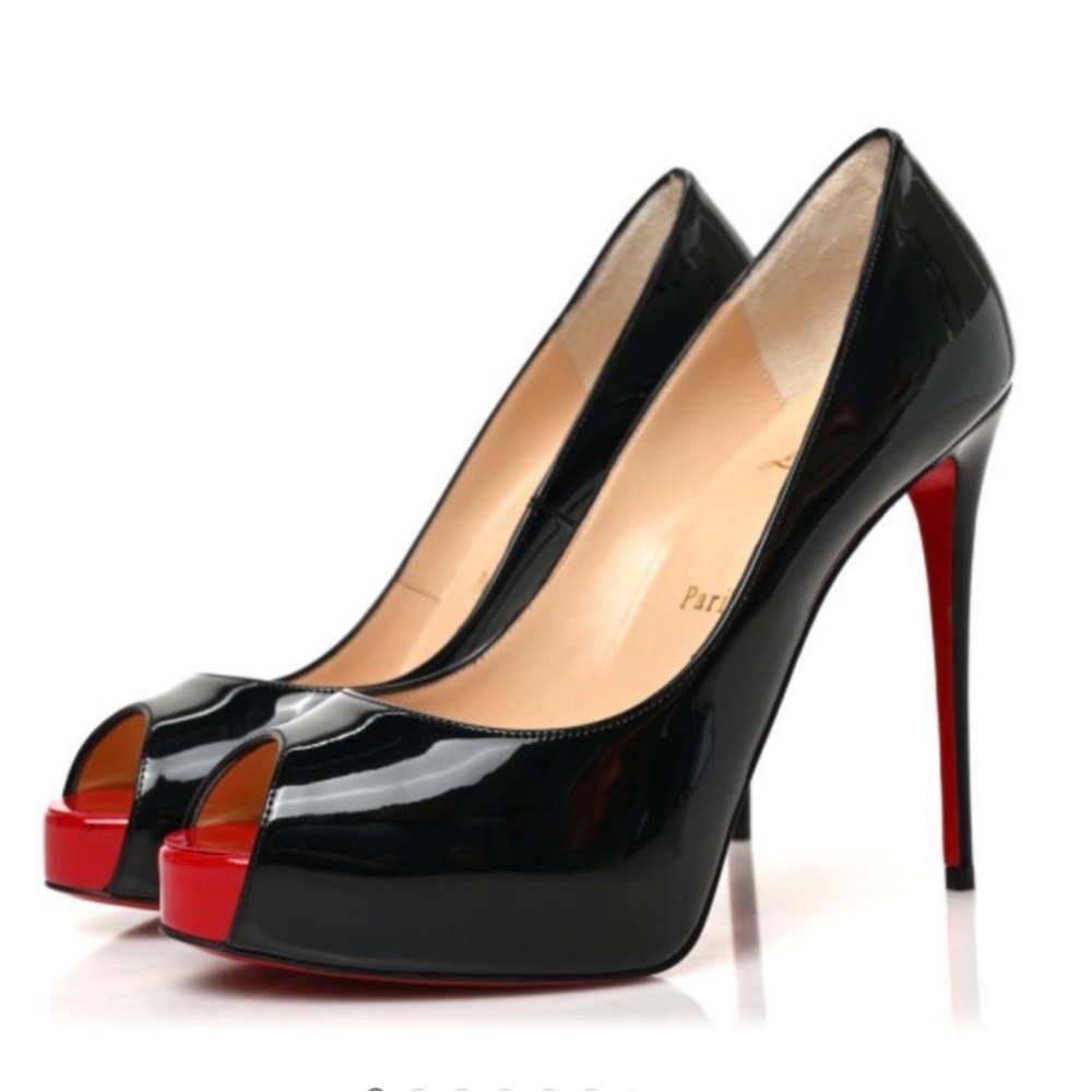 Christian Louboutin Women New Very Prive 120mm High Heel Pump Black Sz: EU 38